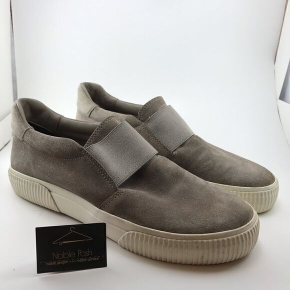 Vince Slip On Beige Suede Sneakers - Picture 1 of 6
